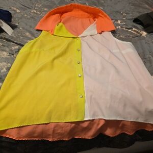 Colorblock Sleeveless Blouse